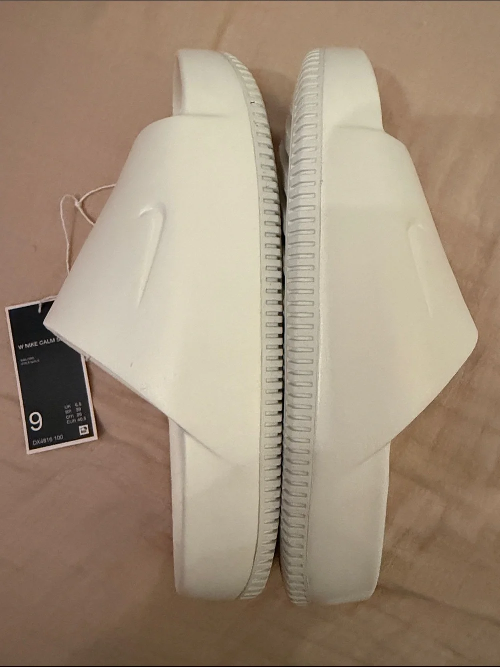 Nike White Calm Slide Sandals in Sail (White) - Picture 3 of 10
